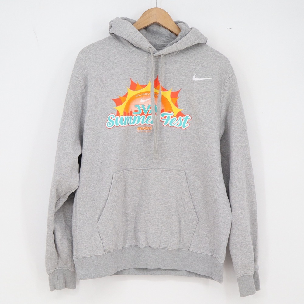 Nike Hoodie Mens M Grey JVA Summer Fest Volleyball Columbus OH